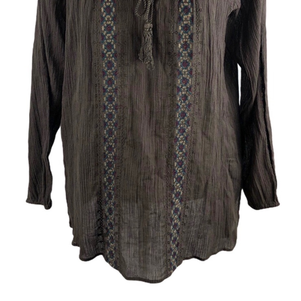 Nine West Vintage America Jeans Embroidered Top - Picture 4 of 9